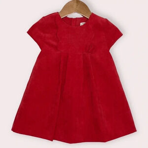 NWT Mayoral holiday dress red sueded cap sleeve size 12‎ months